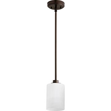 Lancaster One Light Pendant in Oiled Bronze by Quorum International