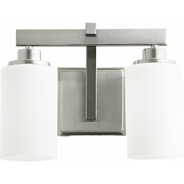 Lancaster Two Light Vanity in Satin Nickel by Quorum International