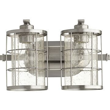 Ellis Two Light Vanity in Satin Nickel by Quorum International