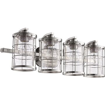 Ellis Four Light Vanity in Satin Nickel by Quorum International