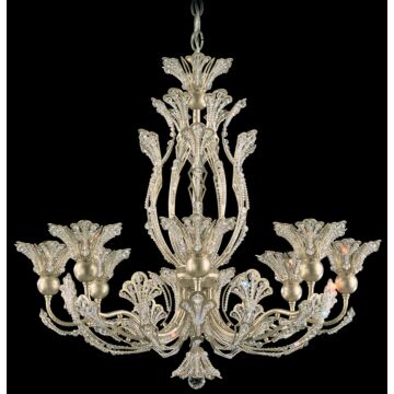 Rivendell Eight Light Chandelier in Heirloom Bronze by Schonbek