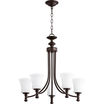 Rossington Five Light Chandelier in Oiled Bronze by Quorum International