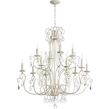 Ariel 12 Light Chandelier in Persian White by Quorum International
