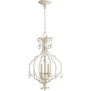 Ansley Three Light Entry Pendant in Persian White by Quorum International