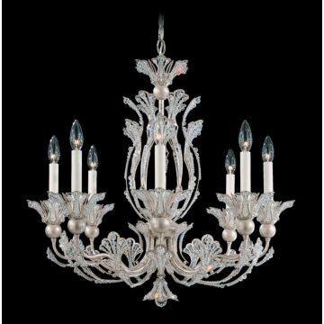 Rivendell Eight Light Chandelier in Black by Schonbek