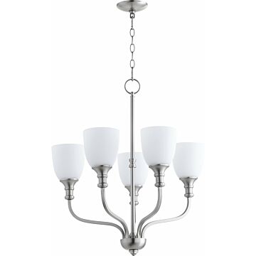 Richmond Five Light Chandelier in Satin Nickel by Quorum International