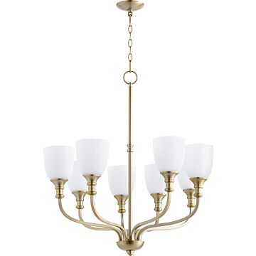 Richmond Eight Light Chandelier in Aged Brass by Quorum International