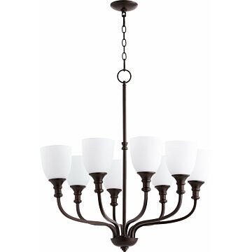 Richmond Eight Light Chandelier in Oiled Bronze by Quorum International