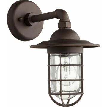 Bowery One Light Wall Mount in Oiled Bronze by Quorum International