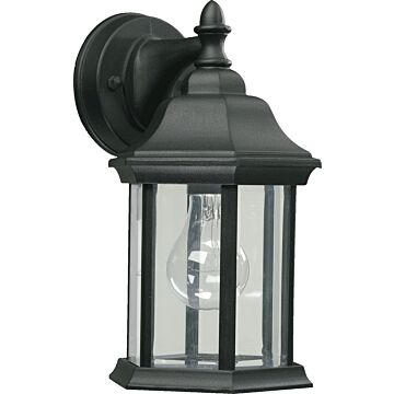Aluminum Box Lanterns One Light Wall Mount in Black by Quorum International