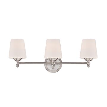 Darcy 3-Light Bathroom Vanity Light Bar in Brushed Nickel