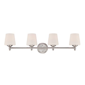 Darcy 4-Light Bathroom Vanity Light Bar in Brushed Nickel