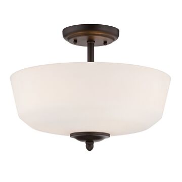 Darcy 3-Light Semi-Flush Mount in Oil Rubbed Bronze