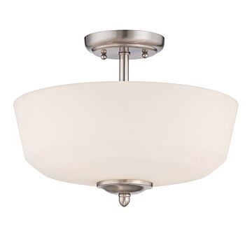 Darcy 3-Light Semi-Flush Mount in Brushed Nickel