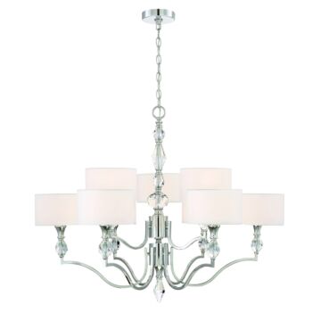 Evi 9-Light Chandelier in Chrome