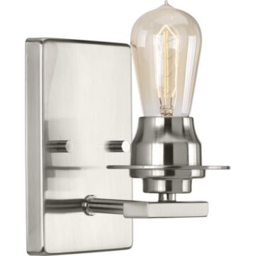 Debut 1-Light Bathroom Vanity Light in Brushed Nickel