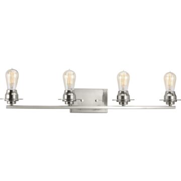 Debut 4-Light Bathroom Vanity Light in Brushed Nickel