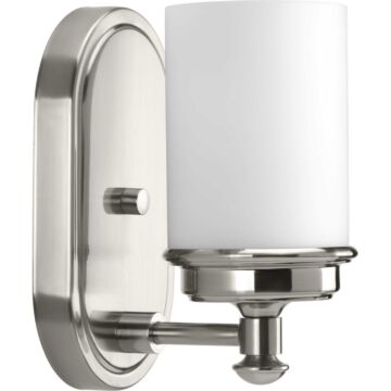 Glide 1-Light Bathroom Vanity Light in Brushed Nickel