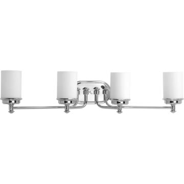 Glide 4-Light Bathroom Vanity Light in Polished Chrome