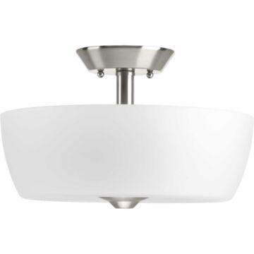 Leap 2-Light Semi-Flush Mount in Brushed Nickel