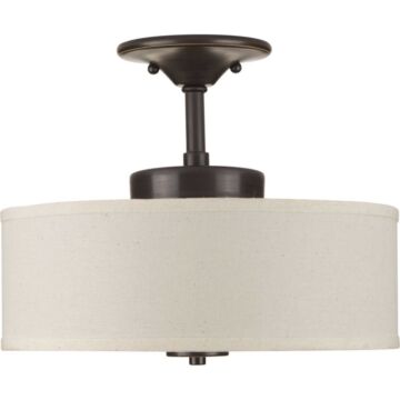 Inspire LED 1-Light LED Semi-Flush Mount in Antique Bronze