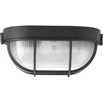 Bulkheads 1-Light Flush Mount in Black