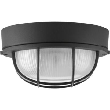 Bulkheads 1-Light Flush Mount in Black