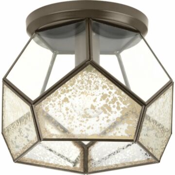 Cinq 1-Light Close-to-Ceiling in Antique Bronze