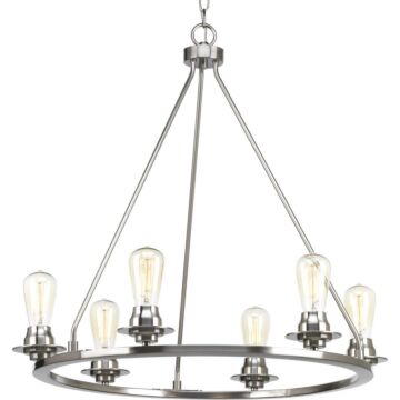 Debut 6-Light Chandelier in Brushed Nickel