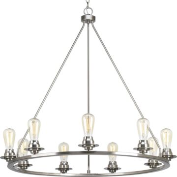 Debut 9-Light Chandelier in Brushed Nickel