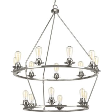 Debut 15-Light Chandelier in Brushed Nickel