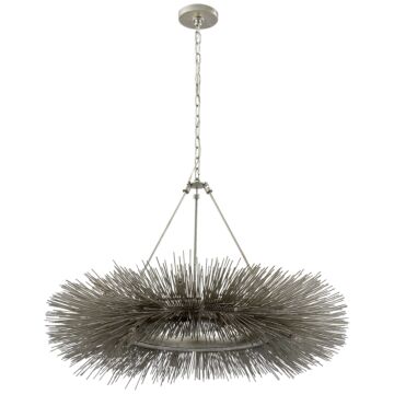 Strada  Chandelier in Burnished Silver Leaf by Visual Comfort Signature