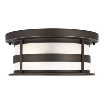 Generation Lighting Wilburn 2-Light Outdoor Ceiling Light in Antique Bronze