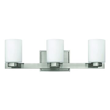 Miley 3-Light LED Bathroom Vanity Light in Brushed Nickel