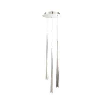 Cascade LED Pendant in Polished Nickel by Modern Forms