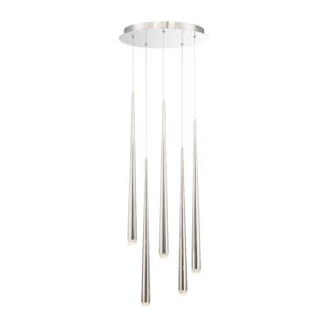 Cascade LED Pendant in Polished Nickel by Modern Forms