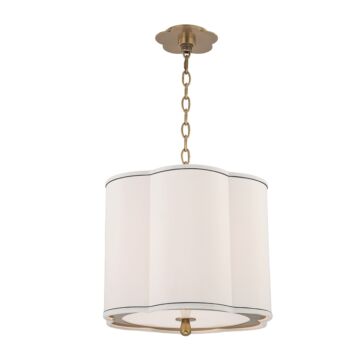 Hudson Valley Sweeny 3 Light 15 Inch Pendant Light in Aged Brass