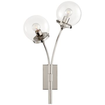 Prescott  Wall Sconce in Polished Nickel by Visual Comfort Signature