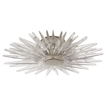 Quincy LED Flush Mount in Polished Nickel by Visual Comfort Signature