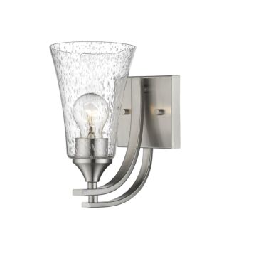 Natalie One Light Wall Sconce in Satin Nickel by Millennium