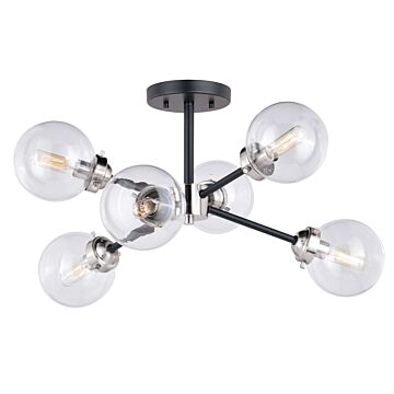 Orbit 6-Light Semi-Flush Mount in Satin Nickel and Oil Rubbed Bronze