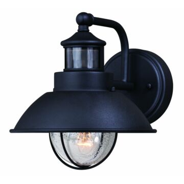 Harwich 1-Light Motion Sensor Outdoor Wall Light in Textured Black