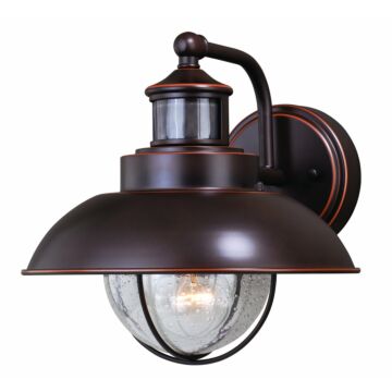 Harwich 1-Light Motion Sensor Outdoor Wall Light in Burnished Bronze