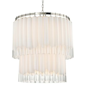 Tyrell 13 Light Pendant in Polished Nickel by Hudson Valley