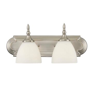 Herndon Two Light Bath Bar in Satin Nickel by Savoy House