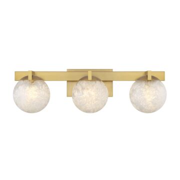 Darien 3-Light Bathroom Vanity Light in Warm Brass