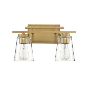Calhoun Two Light Bath Bar in Warm Brass by Savoy House