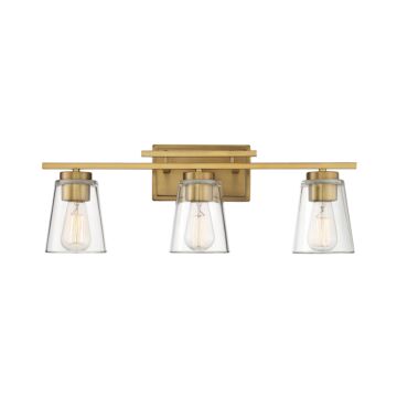 Calhoun Three Light Bath Bar in Warm Brass by Savoy House
