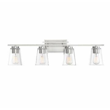 Savoy House Calhoun 4 Light Bathroom Vanity Light in Satin Nickel