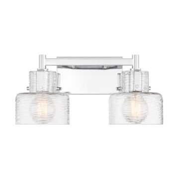 Dover 2-Light Bathroom Vanity Light in Chrome